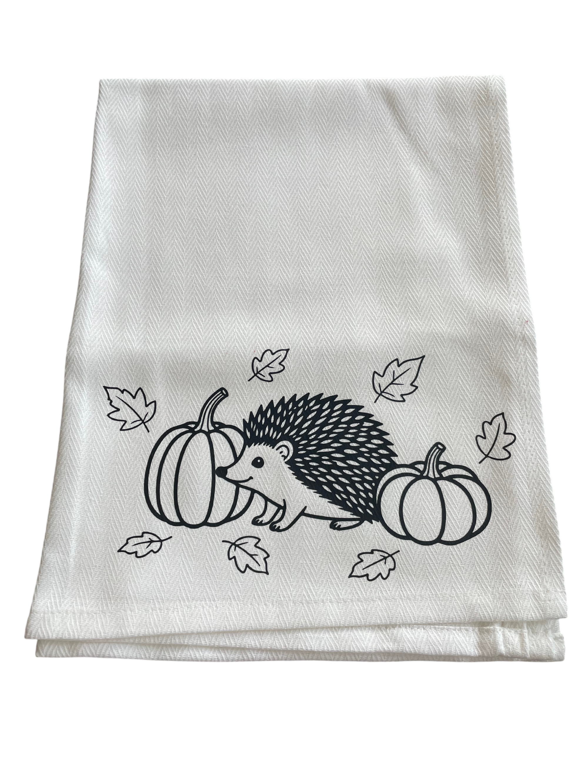 Geschirrhandtuch mit herbstlichem Aufdruck - 45 x 60cm
