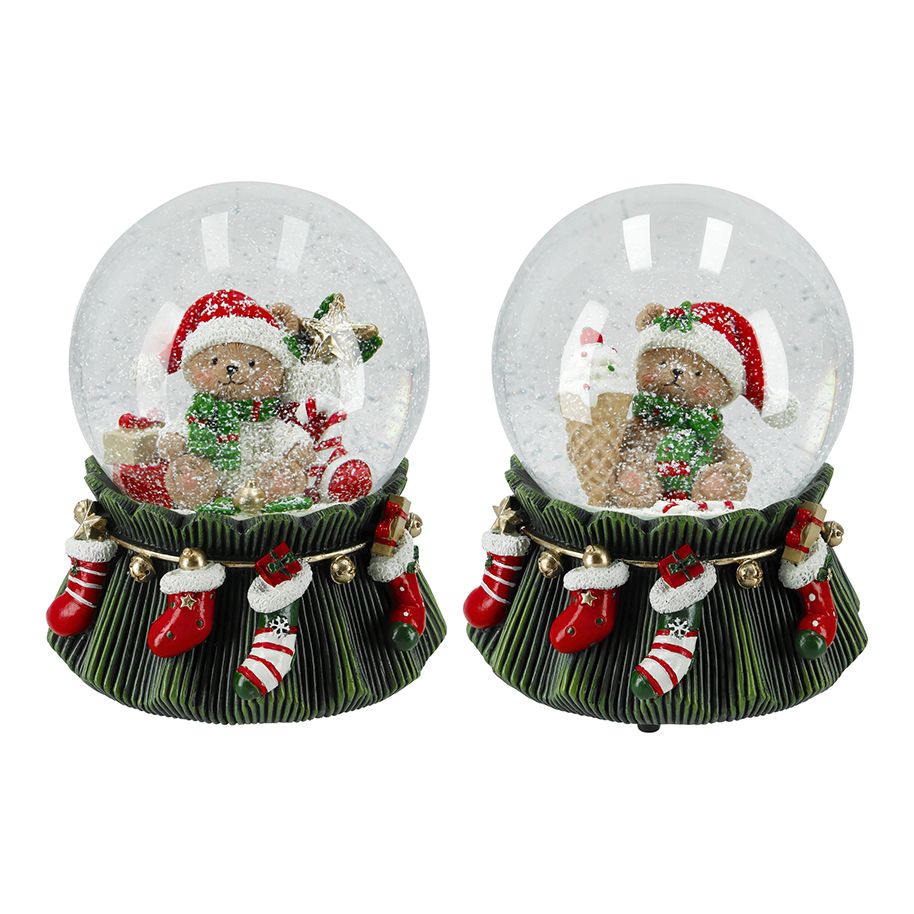 Schneekugel Bär 2er Set