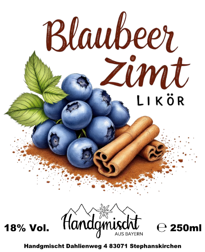 Blaubeer Zimt Likör