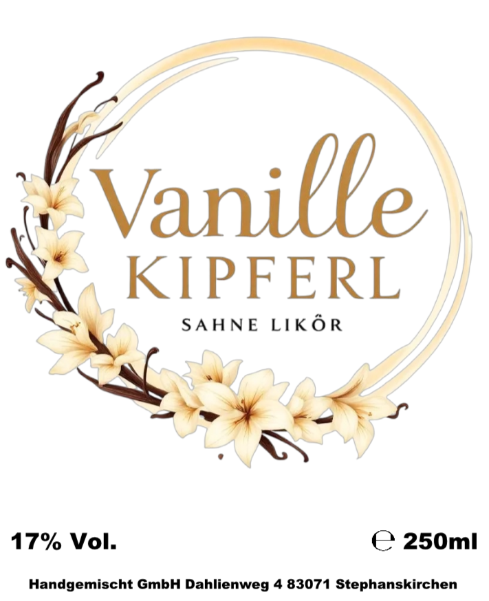 Vanille-Kipferl-Sahne-Likör 17% vol