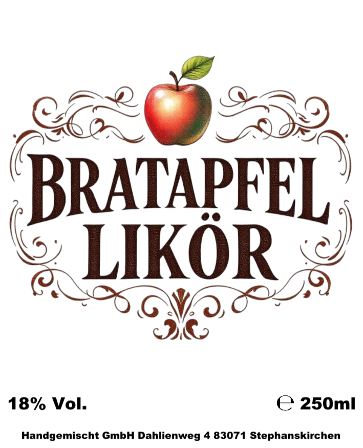 Bratapfel Likör 18% vol