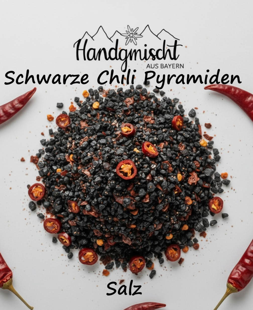Schwarze Chili Pyramiden