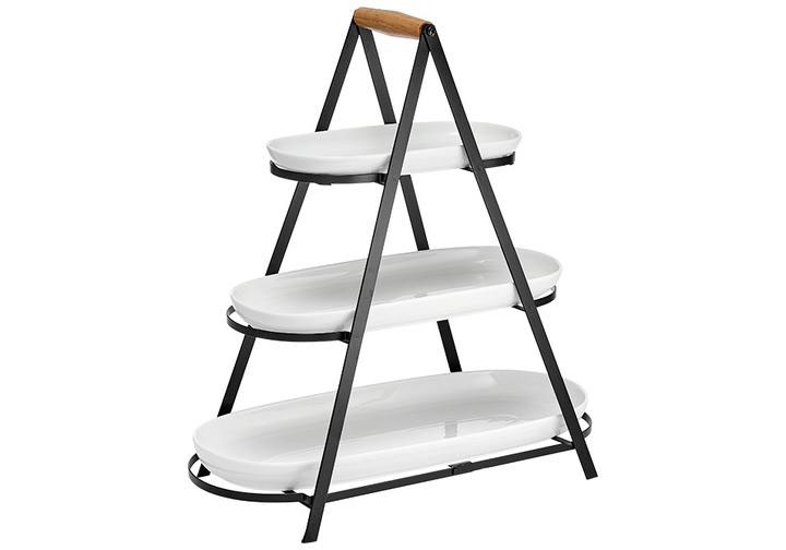 Ladelle Etagere 3 Porzellan Schalen / zusammenklappbar